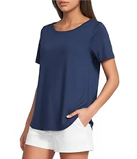 Lilly Pulitzer Key West Soft Blend Jersey Boat Neck Short Sleeve Top