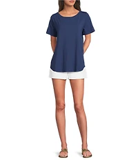 Lilly Pulitzer Key West Soft Blend Jersey Boat Neck Short Sleeve Top