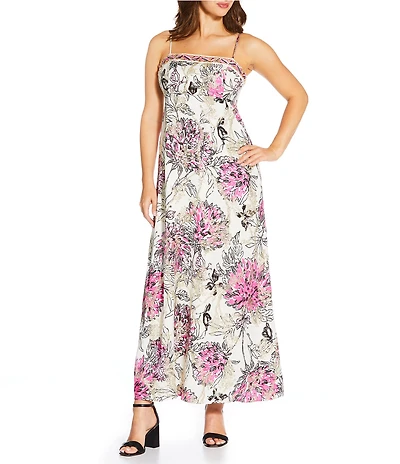 Lilly Pulitzer Kristi Jacquard Square Neck Sleeveless Fit-And-Flare Maxi Dress