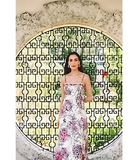 Lilly Pulitzer Kristi Jacquard Square Neck Sleeveless Fit-And-Flare Maxi Dress