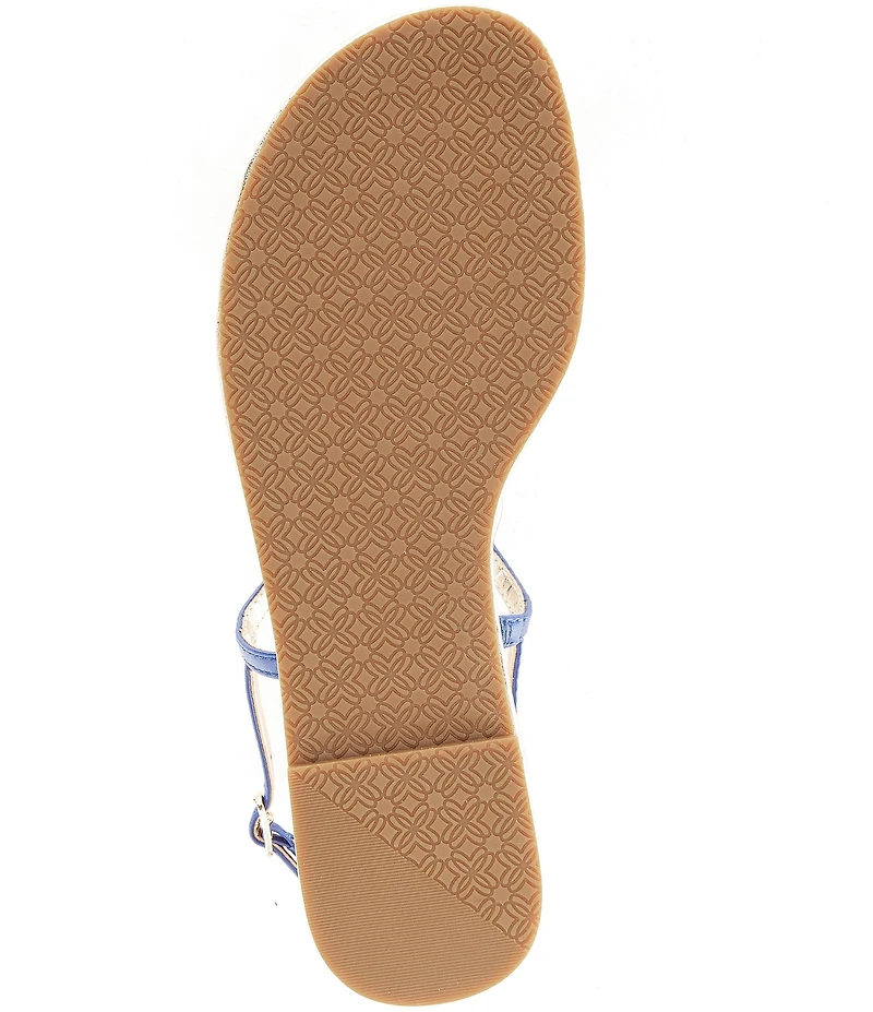 Lilly Pulitzer Leena Leather Bamboo Ornament T-Strap Thong Sandals
