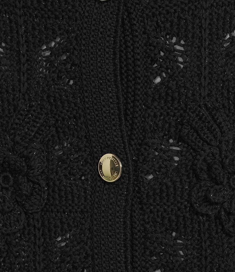 Lilly Pulitzer Lenalie Combed Cotton Knit Crew Neck Long Sleeve Cardigan