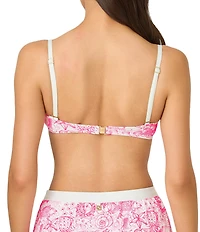 Lilly Pulitzer Leven Lil Fleur De Lilly Print Contrast Trim Bralette Swim Top