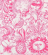 Lilly Pulitzer Leven Lil Fleur De Lilly Print Contrast Trim Bralette Swim Top
