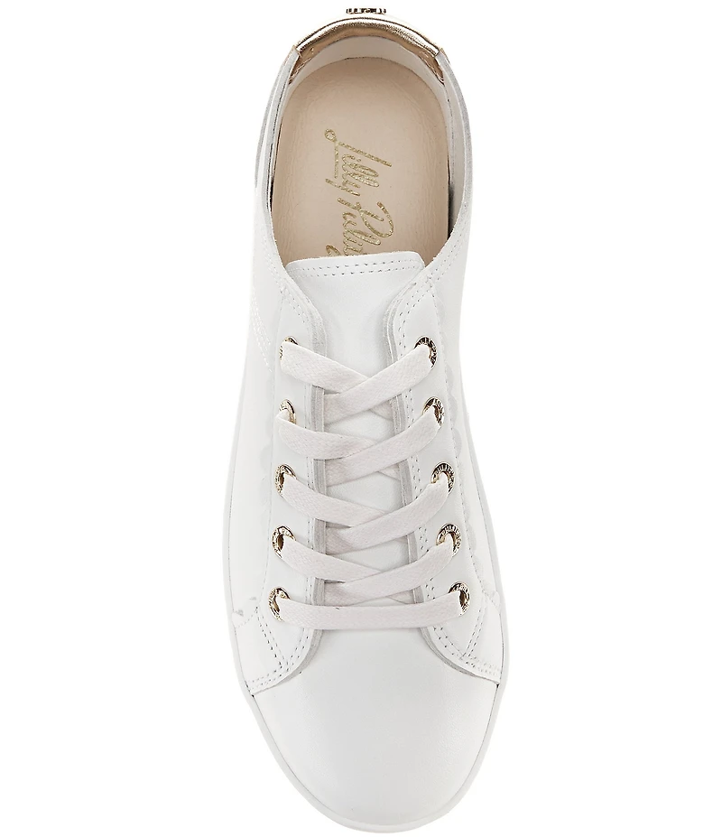 Lilly Pulitzer Lilly Leather Lace Up Sneakers
