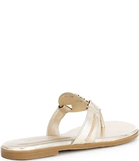 Lilly Pulitzer Lilly Leather Logo Slip On Sandals