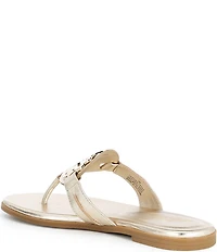 Lilly Pulitzer Lilly Leather Logo Slip On Sandals