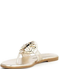 Lilly Pulitzer Lilly Leather Logo Slip On Sandals