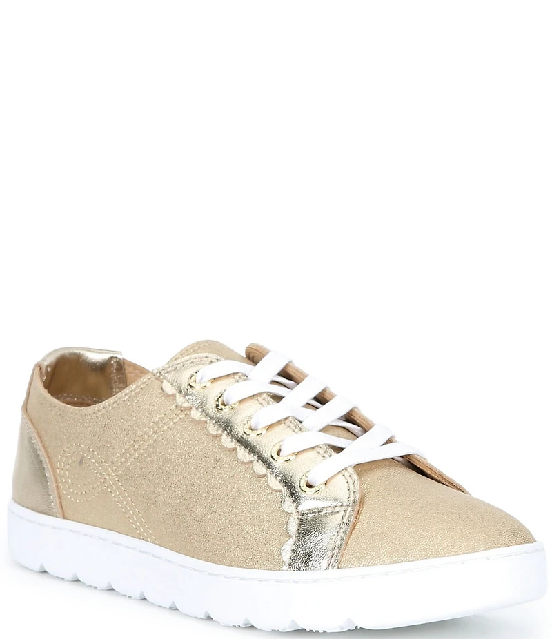Lilly Pulitzer Lilly Metallic Leather Lace Up Sneakers