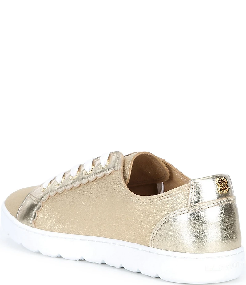 Lilly Pulitzer Lilly Metallic Leather Lace Up Sneakers