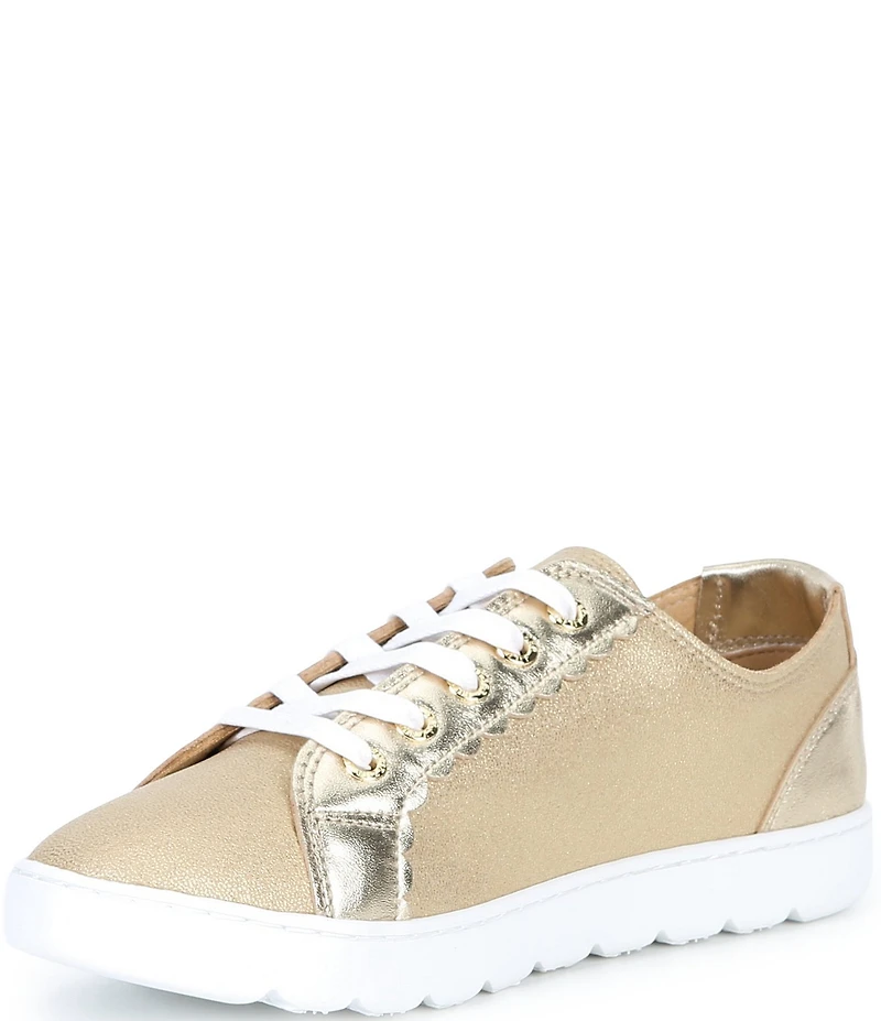 Lilly Pulitzer Lilly Metallic Leather Lace Up Sneakers