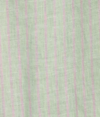Lilly Pulitzer Linen Stripe Print Point Collar Long Sleeve Button Front Shirt