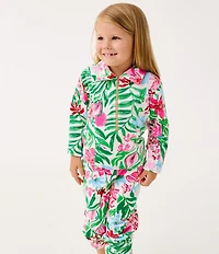 Lilly Pulitzer Girls Mini Eleni Velour Half Zip Pullover