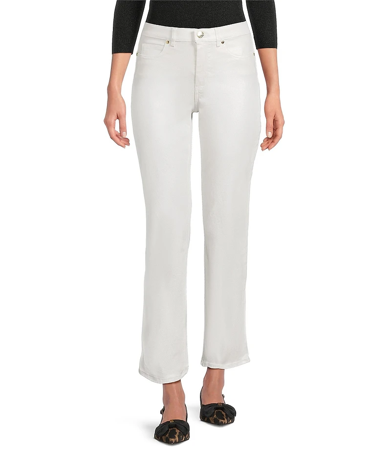 Lilly Pulitzer Liza Shimmer Denim High Rise Crop Flare Pants