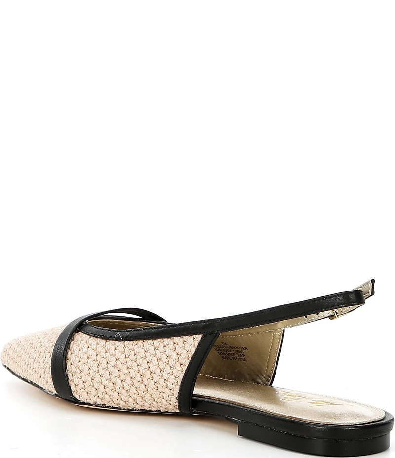 Lilly Pulitzer Malia Raffia Pointed Toe Slingback Flats