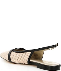 Lilly Pulitzer Malia Raffia Pointed Toe Slingback Flats