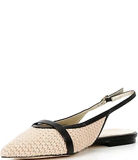 Lilly Pulitzer Malia Raffia Pointed Toe Slingback Flats