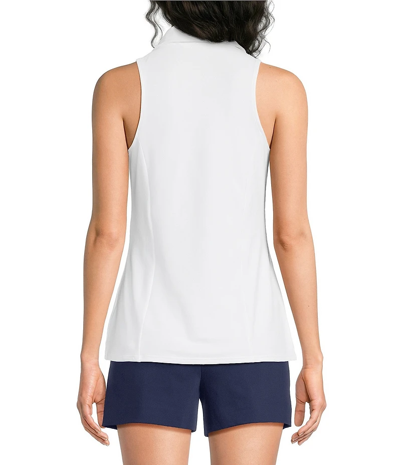 Lilly Pulitzer Martina Split Notch Collar Sleeveless Polo Tank