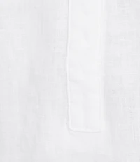 Lilly Pulitzer Mialeigh Linen Notch V-Neck Elbow Sleeve Top