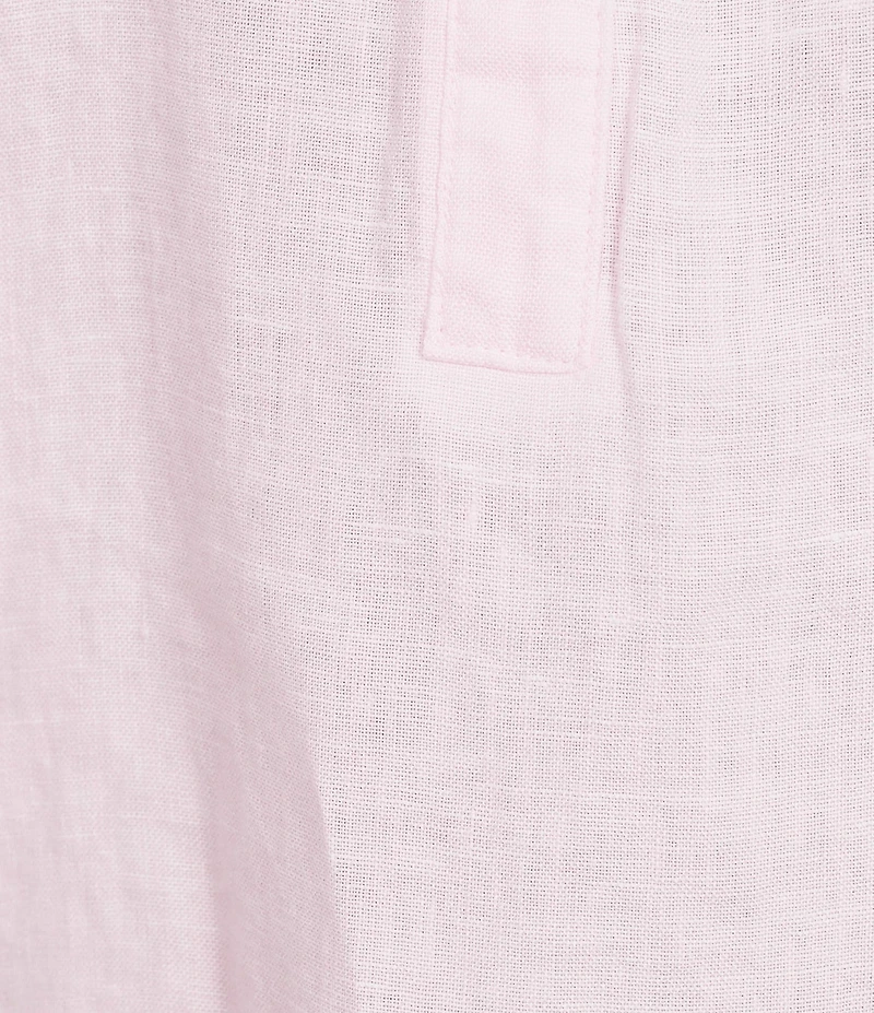 Lilly Pulitzer Mialeigh Linen Notch V-Neck Elbow Sleeve Top