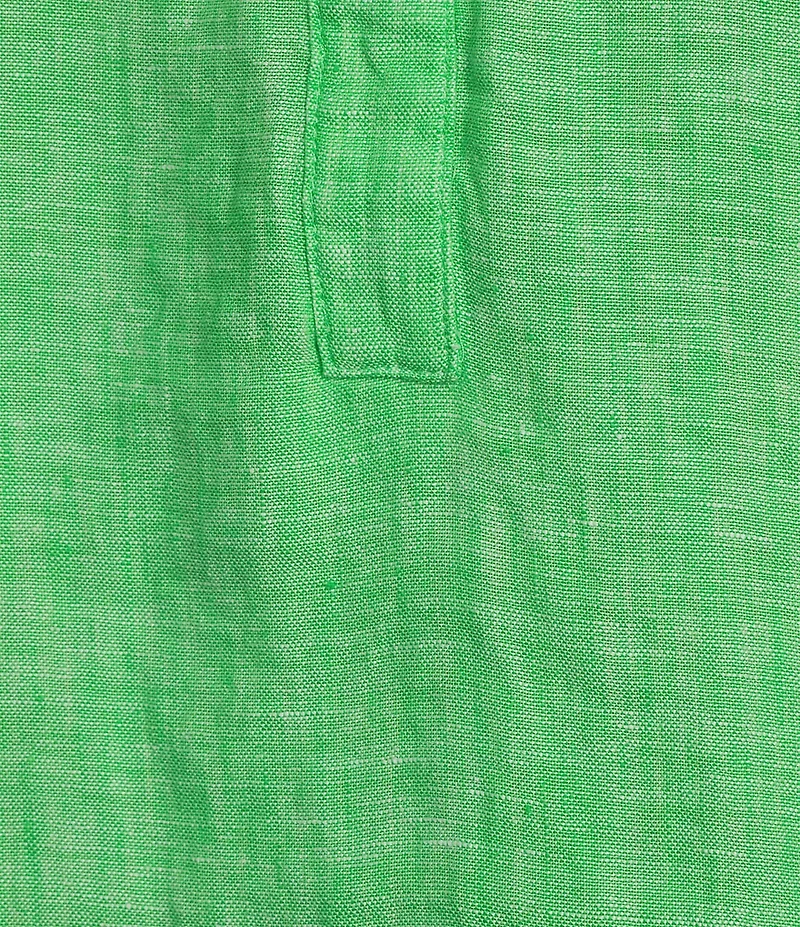Lilly Pulitzer Mialeigh Linen Notch V-Neck Elbow Sleeve Top