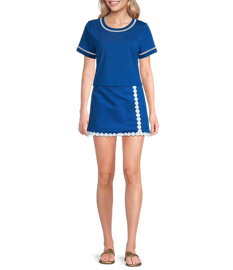 Lilly Pulitzer Michelina Wave Jacqaurd Mid-Rise Straight Skort