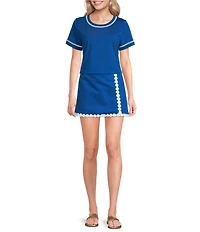 Lilly Pulitzer Michelina Wave Jacqaurd Mid-Rise Straight Skort