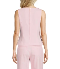 Lilly Pulitzer Moira Stretch Double Cloth Square Neck Sleeveless Top