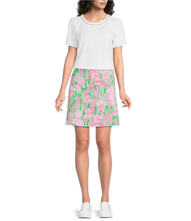 Lilly Pulitzer Monica Performance Twill Pearl Skort