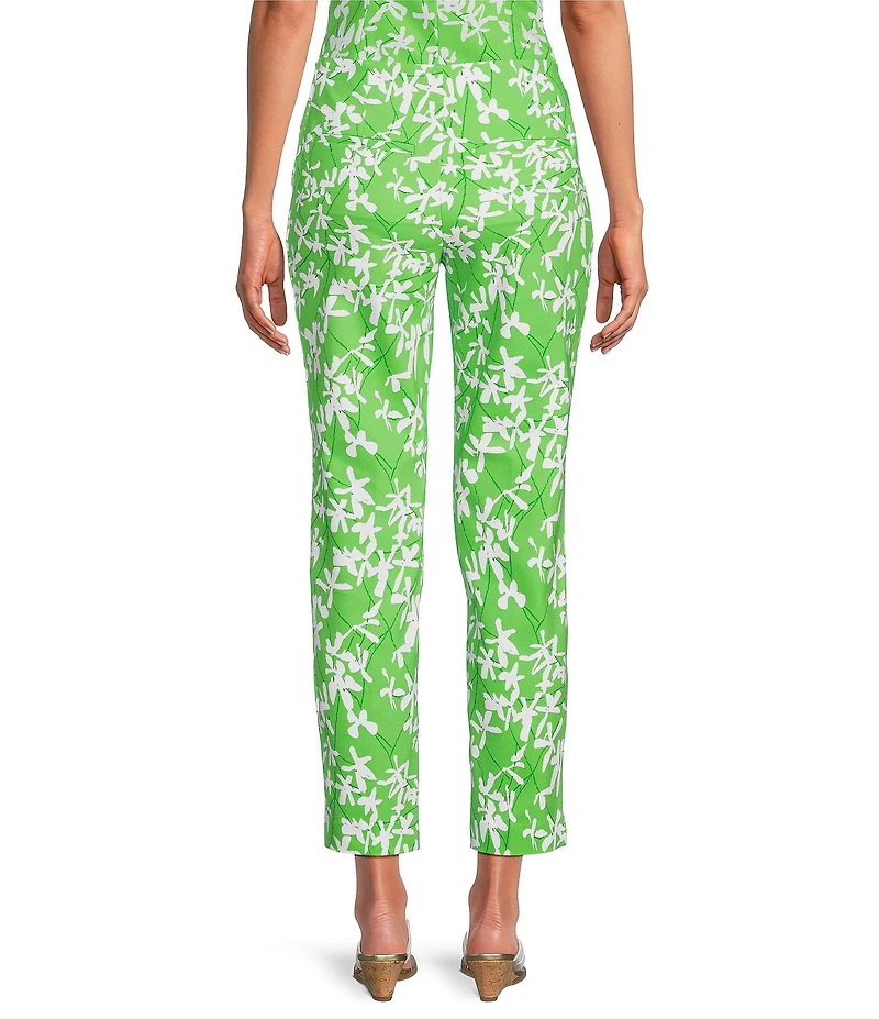 Lilly Pulitzer Nancee Stretch Double Cloth Floral Print Straight Leg Crop Pants