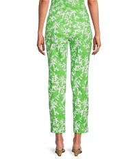 Lilly Pulitzer Nancee Stretch Double Cloth Floral Print Straight Leg Crop Pants