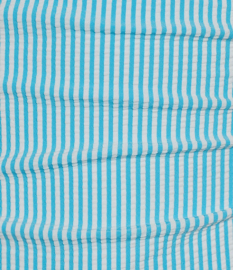 Lilly Pulitzer Napili Capri Blue Seersucker Stripe One Piece Swimsuit