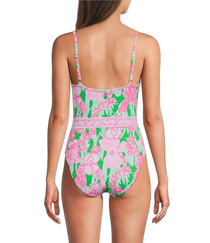 Lilly Pulitzer Palma Border Print One Piece Swimsuit