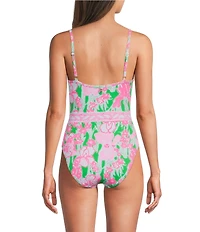 Lilly Pulitzer Palma Border Print One Piece Swimsuit