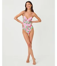 Lilly Pulitzer Palma Border Print One Piece Swimsuit
