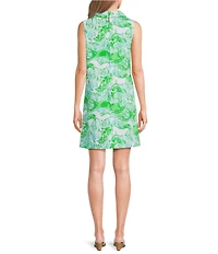 Lilly Pulitzer Payson Galloping Gals Print Cowl Neck Sleeveless Shift Mini Dress