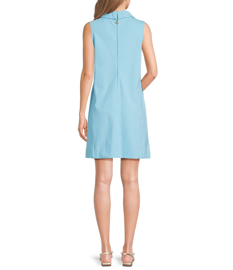 Lilly Pulitzer Payson Polished Pique Cowl Neck Sleeveless Mini Dress