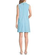 Lilly Pulitzer Payson Polished Pique Cowl Neck Sleeveless Mini Dress