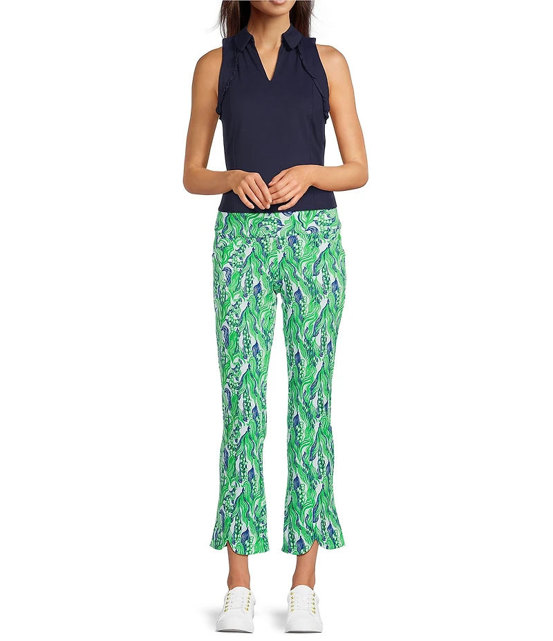 Lilly Pulitzer Performance Twill Lilly Of The Valley Print Kick Flare Pants