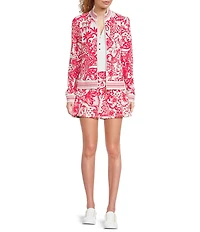 Lilly Pulitzer Regate Spicy Socialite Print Stand Collar Long Sleeve Jacket