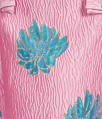 Lilly Pulitzer Rissy Jungle Flower Brocade Square Neck Sleeveless Midi Dress