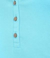 Lilly Pulitzer Ronson Eyelet Knit Notch Neck Elbow Sleeve Top