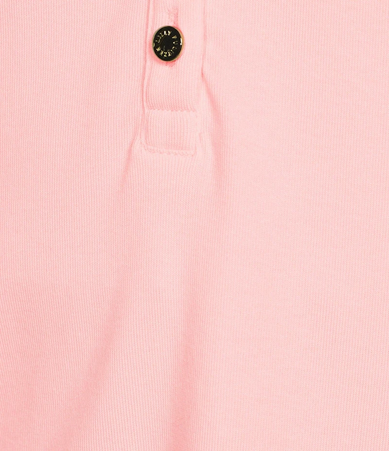 Lilly Pulitzer Ronson Eyelet Knit Notch Neck Elbow Sleeve Top