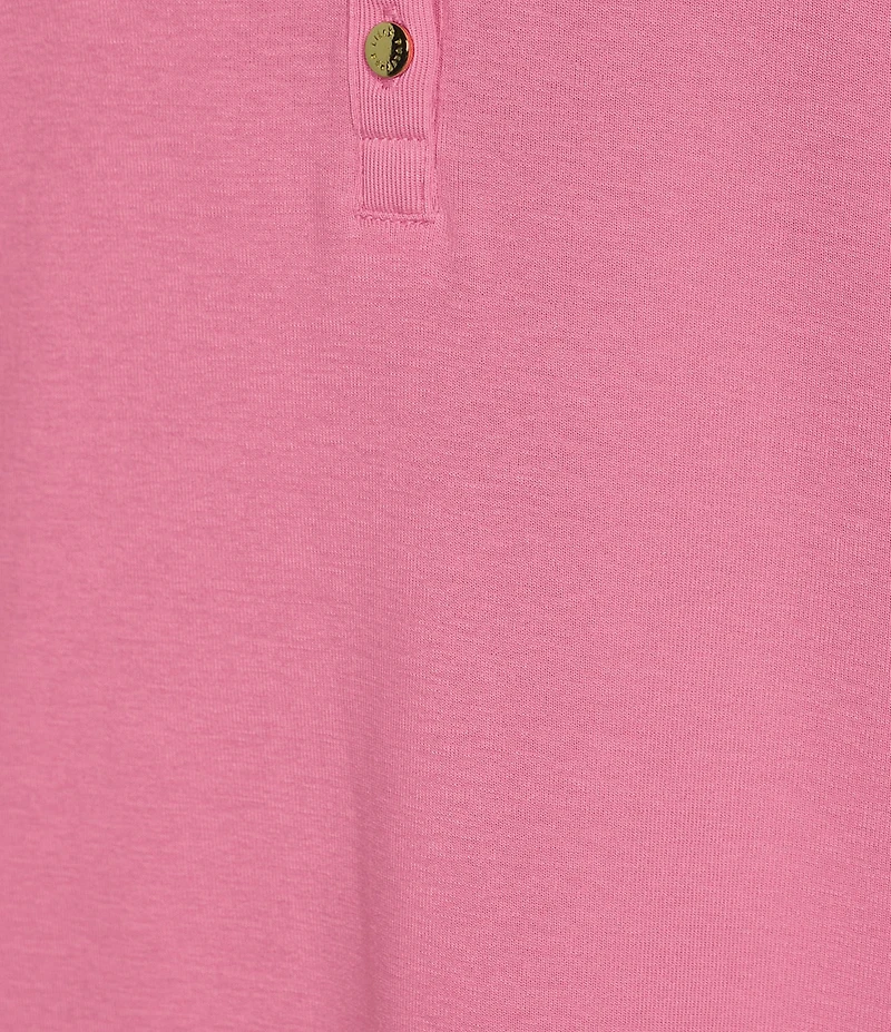 Lilly Pulitzer Ronson Notched Crew Neck Puff Elbow Sleeve Dress
