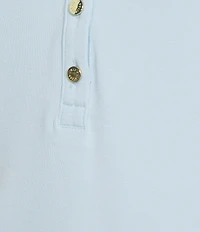 Lilly Pulitzer Ronson Split V -Neck Elbow Puff Sleeve Top