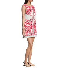 Lilly Pulitzer Sadie Spicy Socialite Round Neck Sleeveless Shift Romper