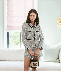 Lilly Pulitzer Sarissa Boucle Houndstooth Coordinating High Rise Shorts