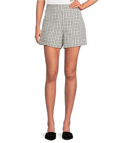 Lilly Pulitzer Sarissa Boucle Houndstooth Coordinating High Rise Shorts