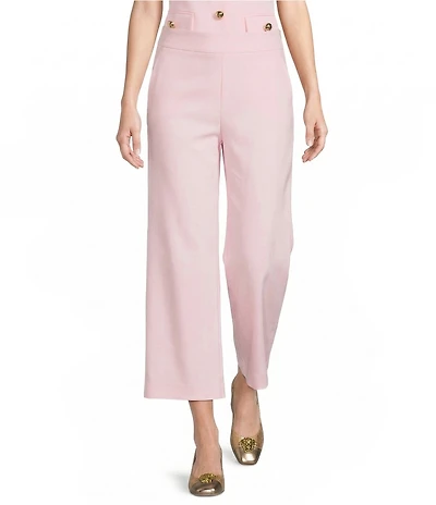 Lilly Pulitzer Sarissa High Rise Stretch Double Cloth Wide Leg Crop Pants