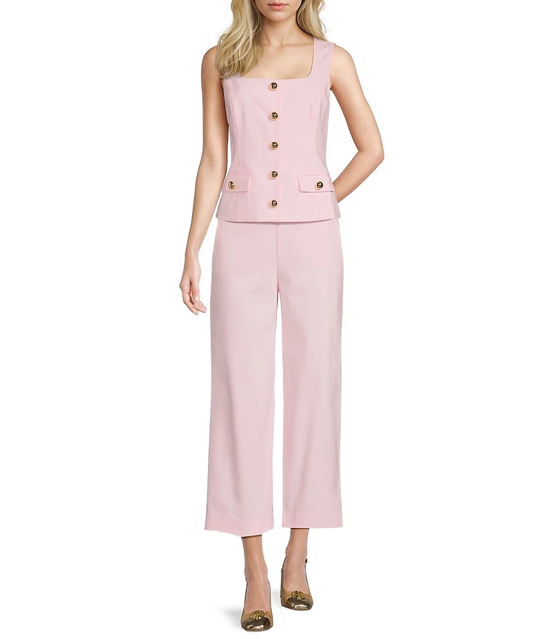 Lilly Pulitzer Sarissa High Rise Stretch Double Cloth Wide Leg Crop Pants